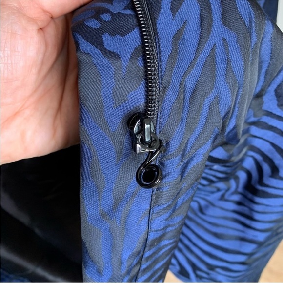 SAMUEL DONG Bubble Dress Coat, Midnight Zebra, Fabric From Italy, M - Picture 12 of 14